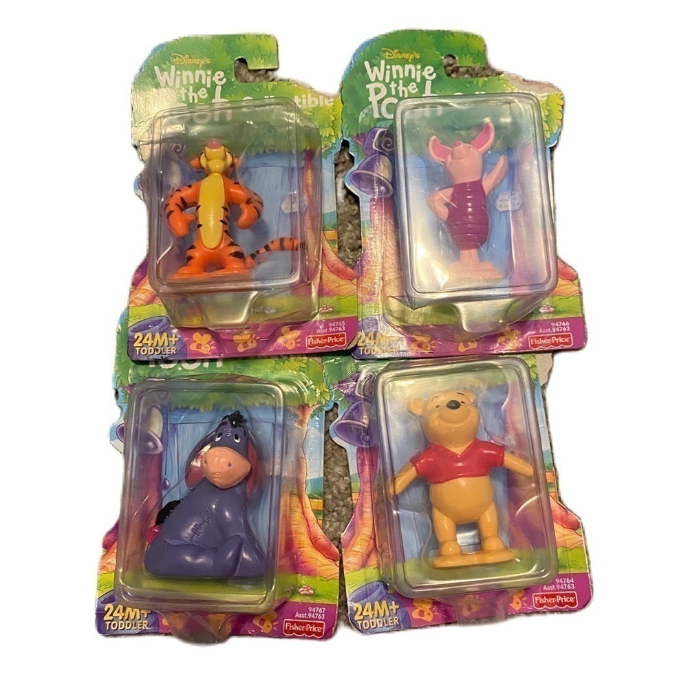 Fisher Price Winnie the Pooh Figure Set NEW Vintage Piglet Eeyore Tigger Toy